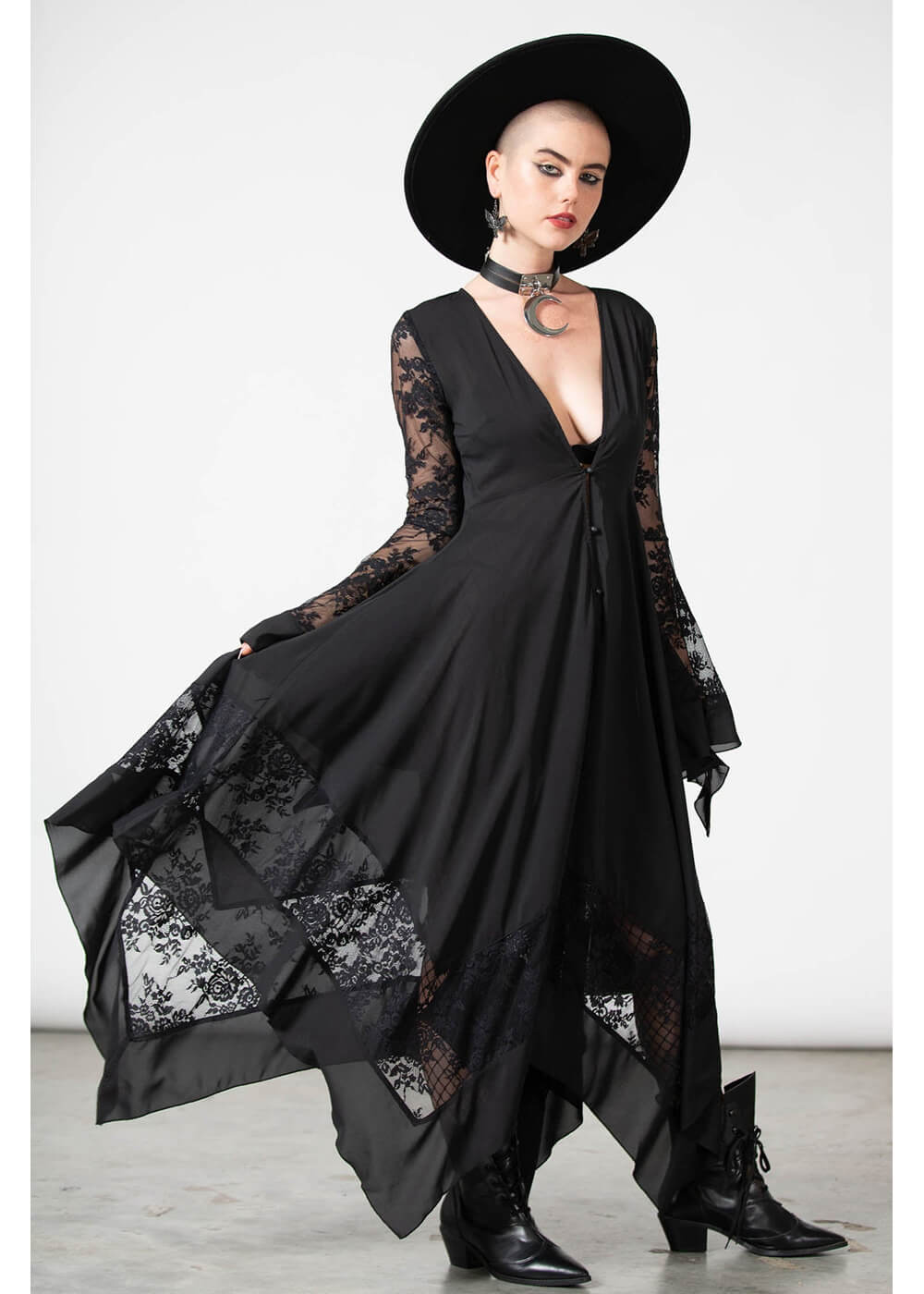 fitted lace wedding dress Drenched Grief Maxi Dress main image 1