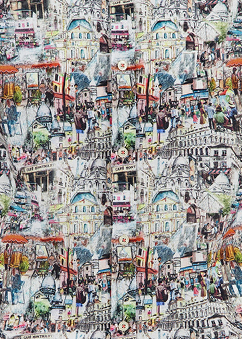 A Fish Named Fred Sketch Shirt Multi - close-up van de print