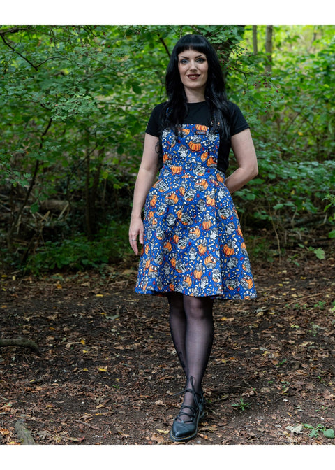 Run & Fly Raccoon Pumpkin Pinafore Swing Jurk - productfoto 2