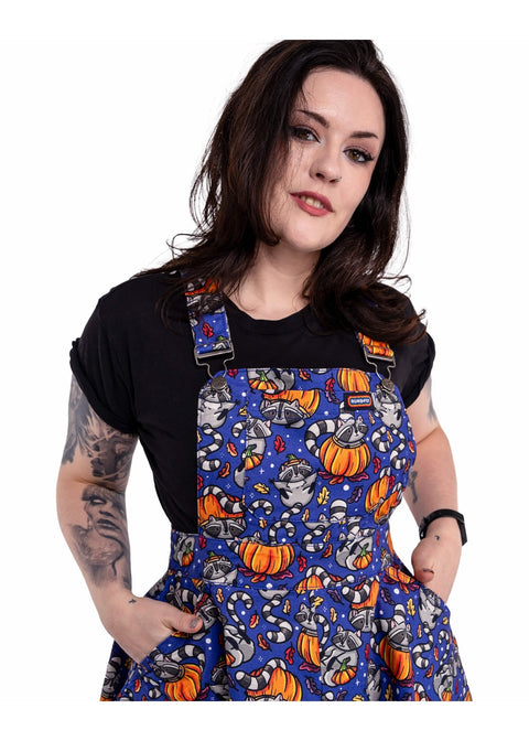 Run & Fly Raccoon Pumpkin Pinafore Swing Jurk - productfoto 3
