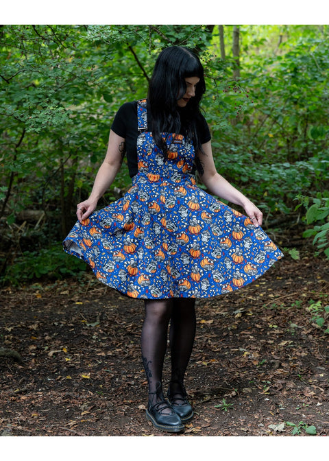 Run & Fly Raccoon Pumpkin Pinafore Swing Jurk - productfoto 4