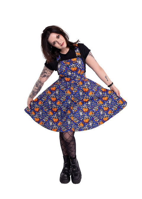 Run & Fly Raccoon Pumpkin Pinafore Swing Jurk - productfoto 5
