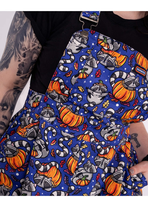 Run & Fly Raccoon Pumpkin Pinafore Swing Jurk - productfoto 6