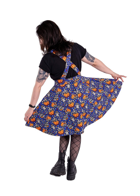 Run & Fly Raccoon Pumpkin Pinafore Swing Jurk - productfoto 10