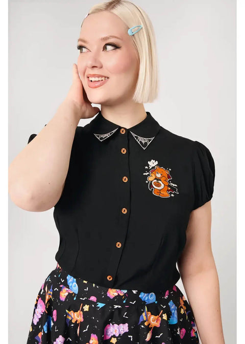 Hell Bunny x Care Bears Chemisier Trick Or Sweet Noir