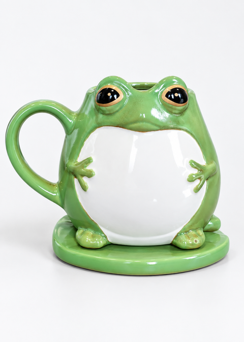 Succubus Home Frog Lily Pad Tasse mit Untertasse Grün