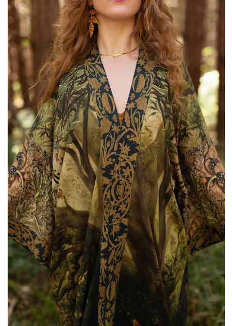 Market Of Stars The Dawning Opera Lange Kimono Groen