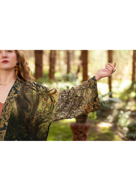 Market Of Stars The Dawning Opera Lange Kimono Groen