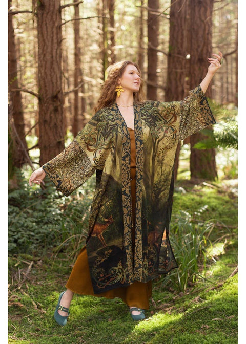 Market Of Stars The Dawning Opera Lange Kimono Groen