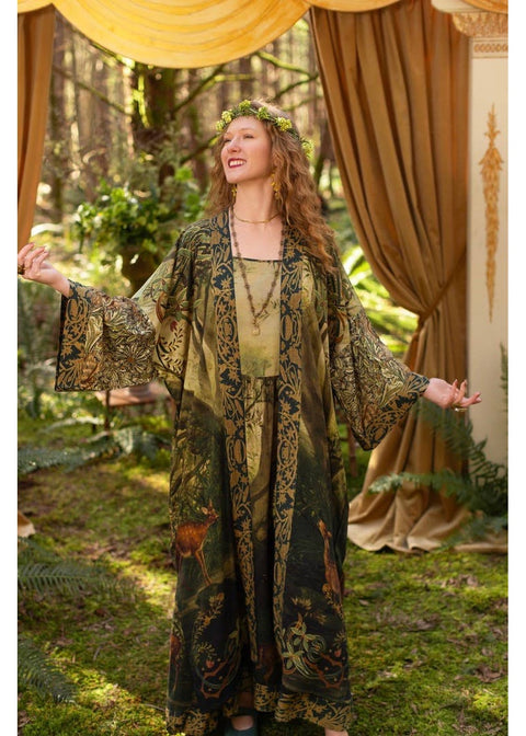 Market Of Stars The Dawning Opera Lange Kimono Groen