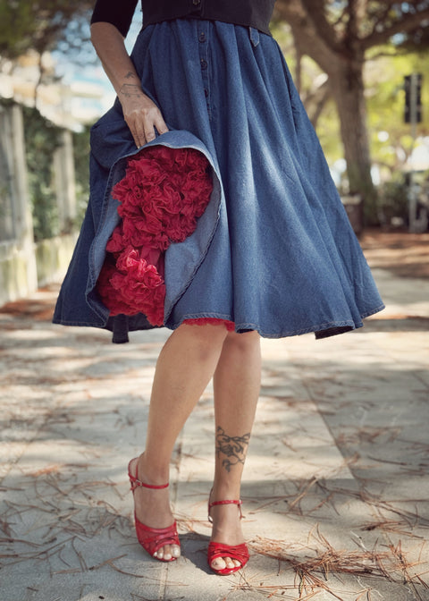 Succubus Clothing 50's Petticoat in Teal