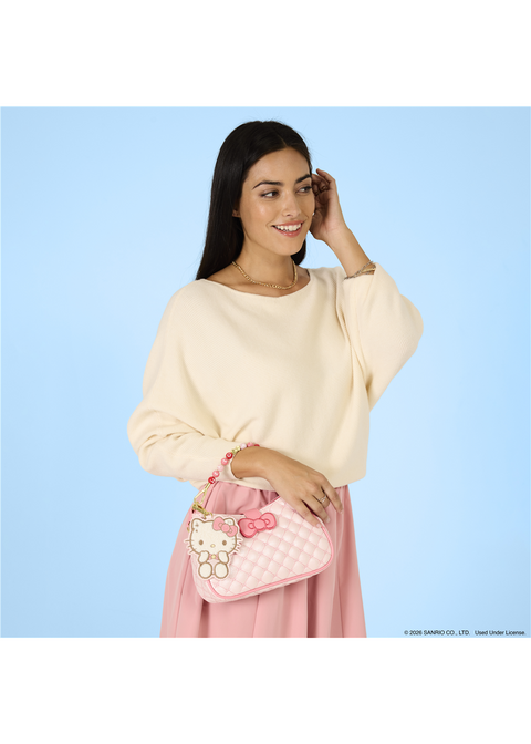 Loungefly Hello Kitty Holiday Crossbody Tas - gedragen aan het kralenhandvat