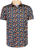 A Fish Named Fred Baywatch Tower Short Sleeve Shirt Navy