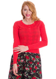 Banned Flower Power 40's Cardigan Red