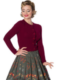 Banned Dolly 50's Cardigan in Burgundy