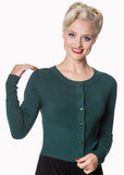 Banned Dolly 50's Cardigan Forest Green