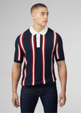 Ben Sherman Mod Knitted Rugby Polo Dark Navy