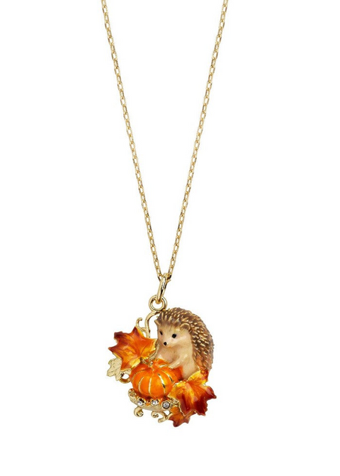 Bill Skinner Hedgehog & Pumpkin Necklace