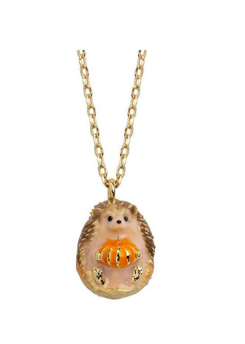 Bill Skinner Pumpkin Hedgehog Mini Necklace
