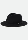 Brixton Messer Packable Fedora Hat Black