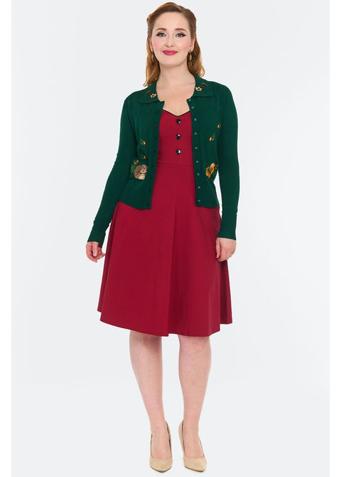 Voodoo Vixen Woodland 50's Cardigan Groen - foto 2