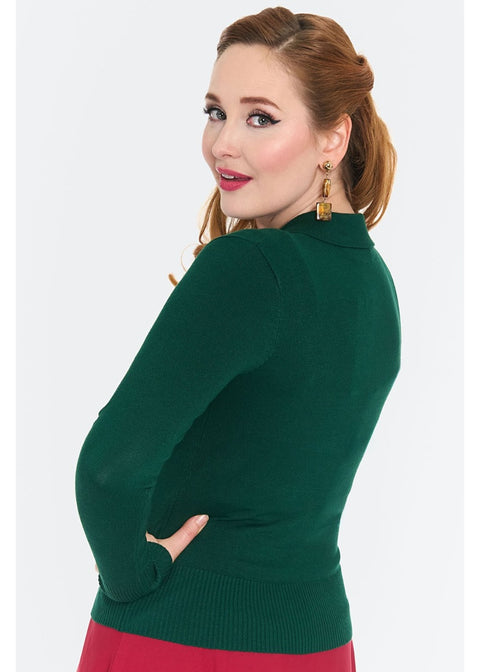 Voodoo Vixen Woodland 50's Cardigan Groen - foto 5