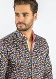 Claudio Lugli Heren Full On Floral Shirt Black