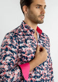 Claudio Lugli Mens Flamingo's Shirt Navy