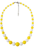 Collectif Natalie Two Tone 60's Necklace Yellow White