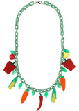 Collectif Vegetable Parade 50's Necklace Multi