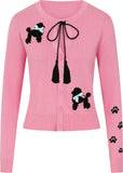 Collectif Char Poodle Parade 50's Cardigan Pink