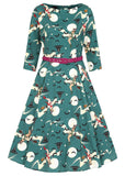 Collectif Suzanne Witches 50's Swing Dress Teal
