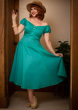 Collectif Dolores Classic 50's Swing Dress Teal