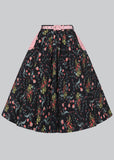 Collectif Dakota Hollyhocks Hooray 50's Swing Skirt Multi