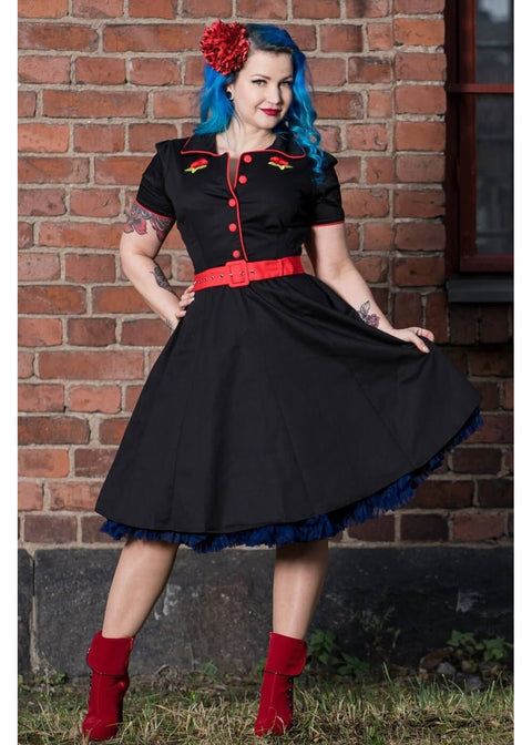 rockabilly shirt dress Yxbdin Polka Dot Print Prom Dresses for Women Retro Short Sleeve Midi Dresses Rockabilly Collared V Neck Shirt Dress Elegant Flowy Swing Cocktail Dress