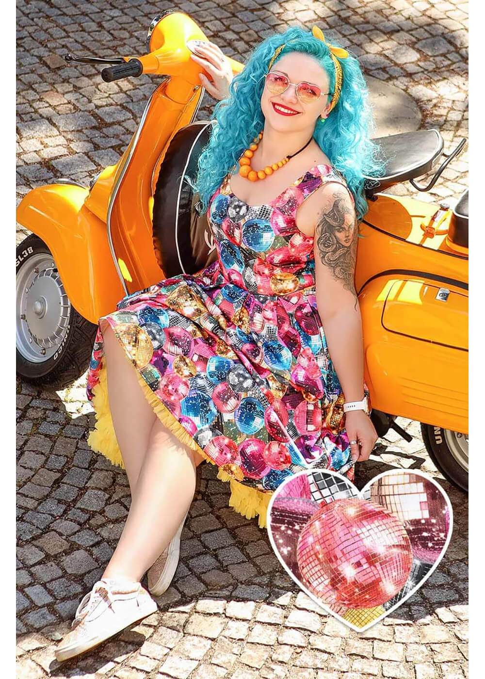 Dolly & Dotty Amanda Disco Ball 50's Swing Dress – Succubus