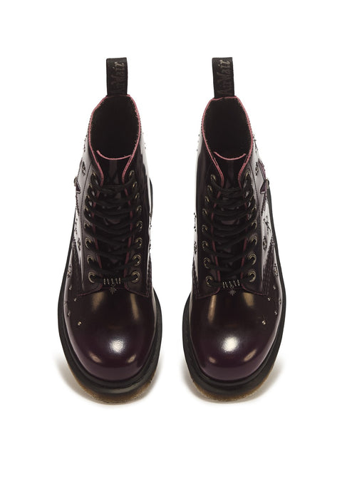 Dr. Martens 1460 Pascal WMG paars - Vooraanzicht paar laarzen