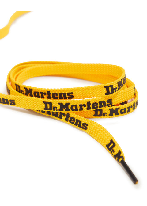Dr. Martens Logo Platte Veters 8 Veterogen Geel met Zwart