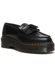Dr. Martens Adrian Quad Smooth Leather Platform Tassle Loafers Black