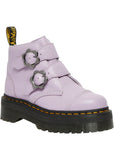 Dr. Martens Devon Flower Soft Leather Platform Boots Lilac