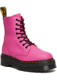 Dr. Martens Jadon Thrift Pisa Pink Virginia Soft Leather Platform Boots Pink