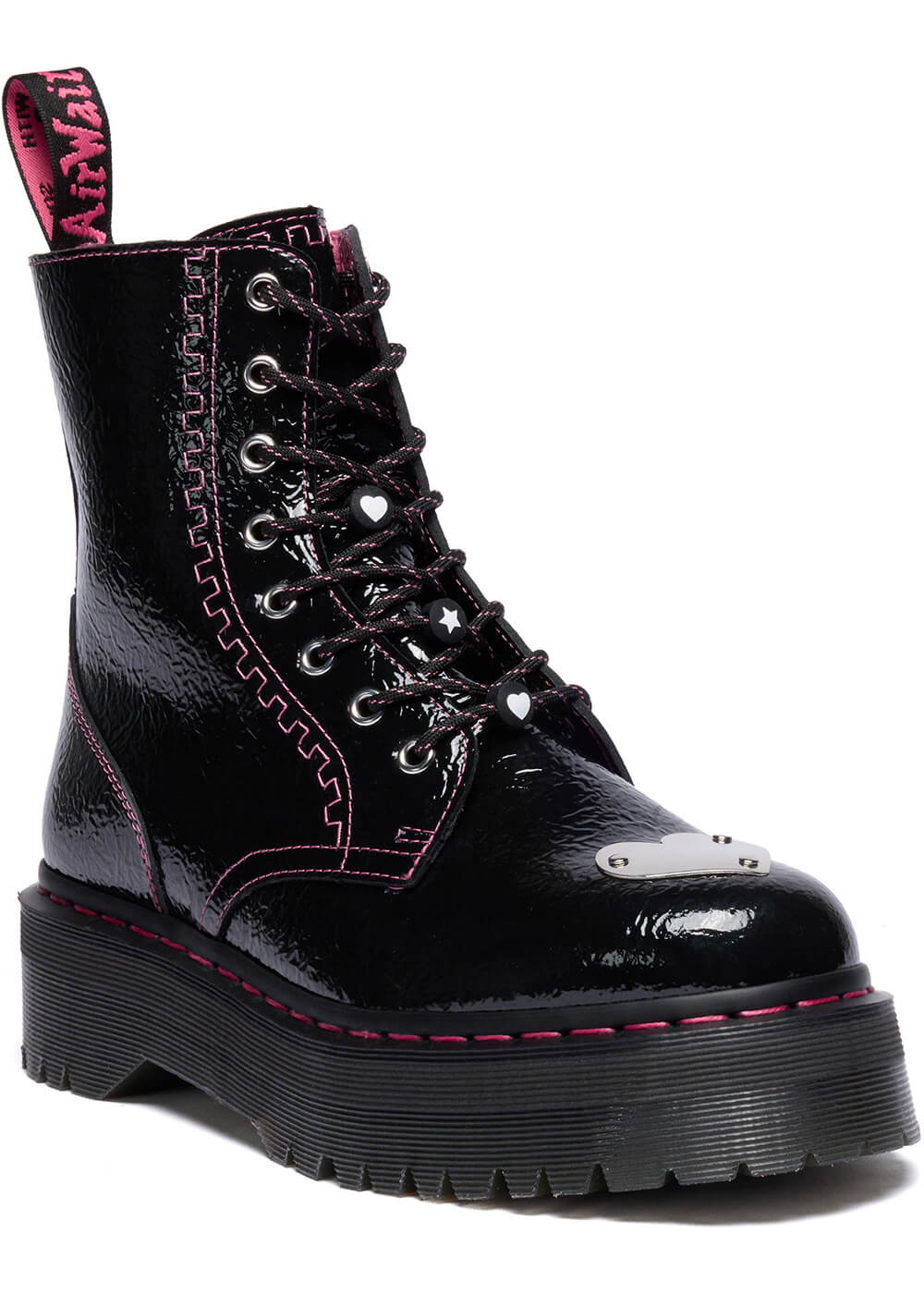 Dr. Martens Jadon TP Distressed Patent Platform Boots Black – Succubus
