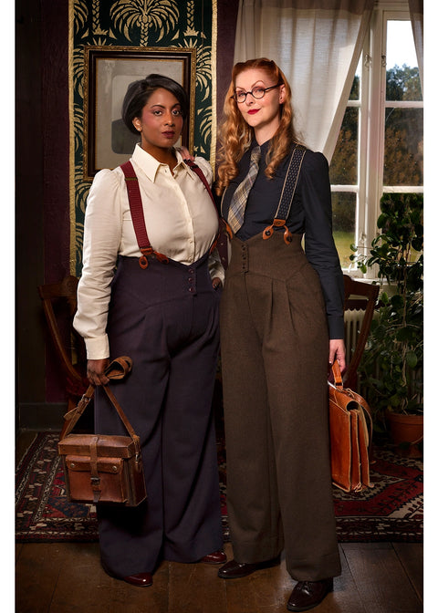 Emmy Design Miss Fancy Pants Tweed Broek Bruin Zwart – aanvullende foto