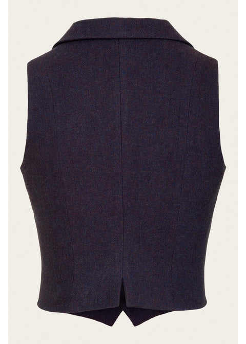 Emmy Design Watchmaker's Tweed Gilet Wijnrood Midnight – aanvullende foto