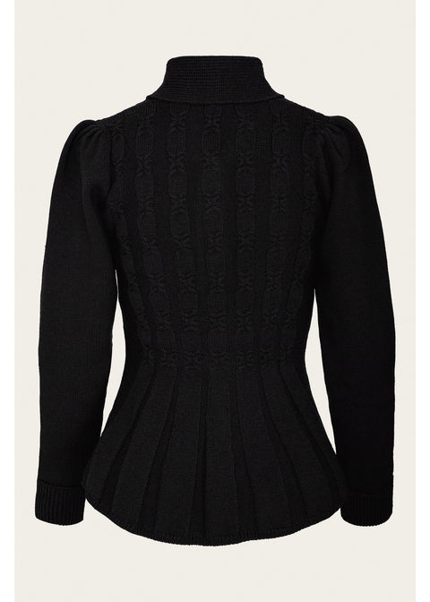 Emmy Design Screen Siren Merinowollen Cardigan Zwart – aanvullende foto