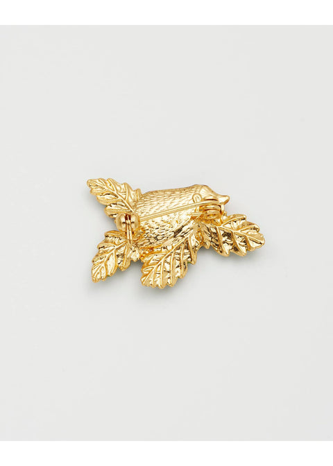 Fable England Hedgehog & Blackberry Egel Broche Goud - productfoto 2