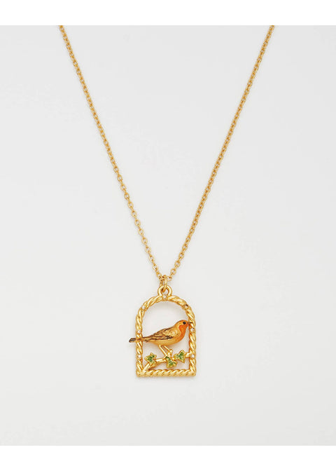 Fable England Robin Roodborstje Ketting Goud - productfoto 2