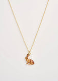 Fable England Rabbit Necklace Brown