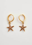 Fable England Starfish Huggie Hoops Earrings