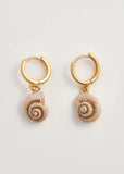 Fable England Sea Snail Shell Huggie Earrings